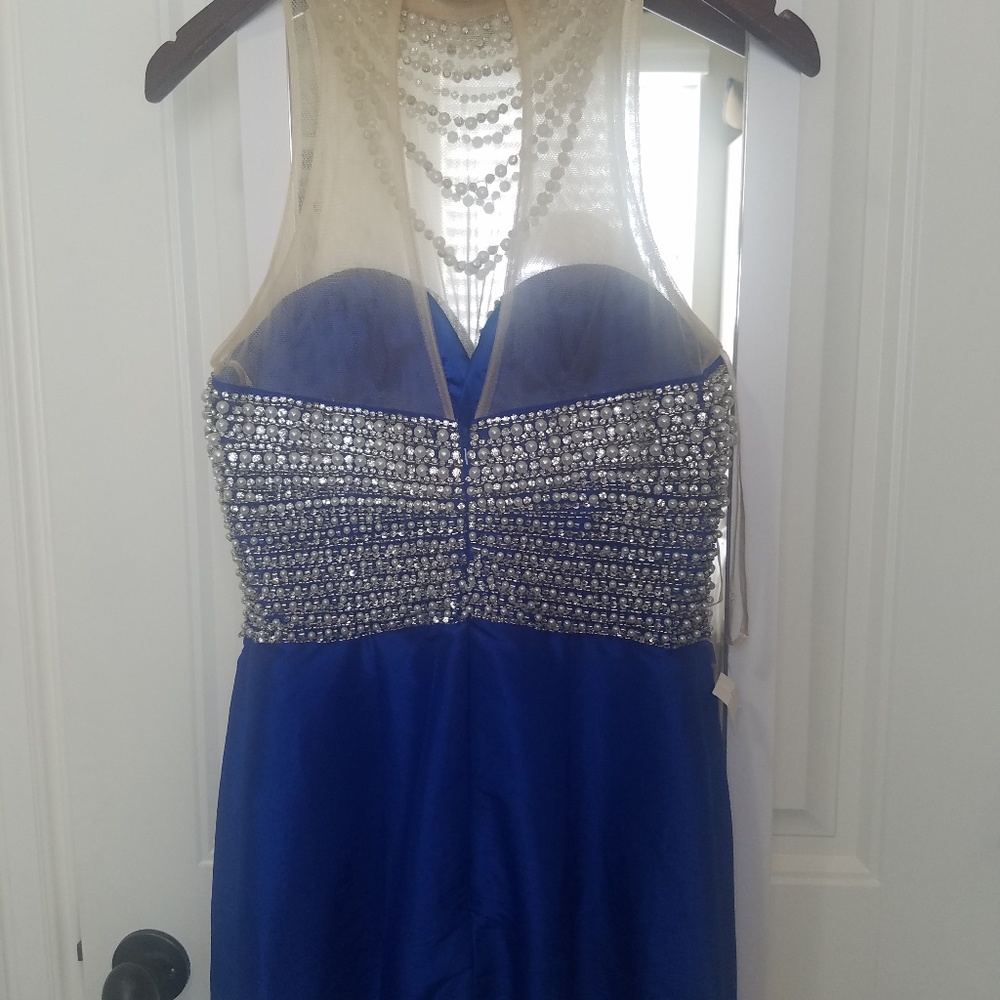 Blue formal mermaid style dress